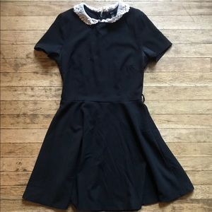 Black Dress with Detail Collar